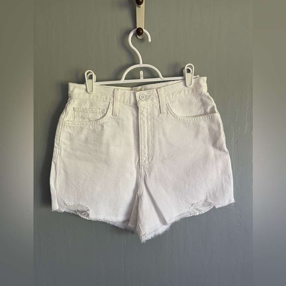 Favorite Daughter The Juni High Rise Whistler White Denim Shorts Women’s 26”